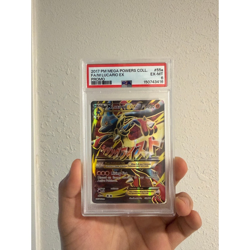 Pokemon M Lucario EX 55a Mega Powers Collection Full Art PSA 6 EX-MT Promo